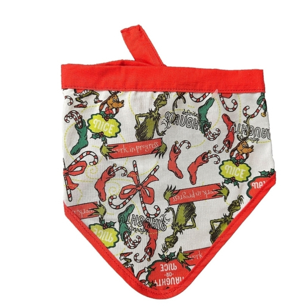 Dr Seuss The Grinch Dog Pet Bandana S/m Nwt - Picture 4 of 7